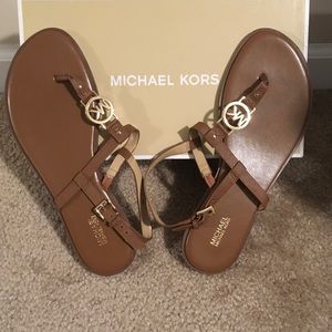 Michael Kors Brown Sondra Sandal Size 10